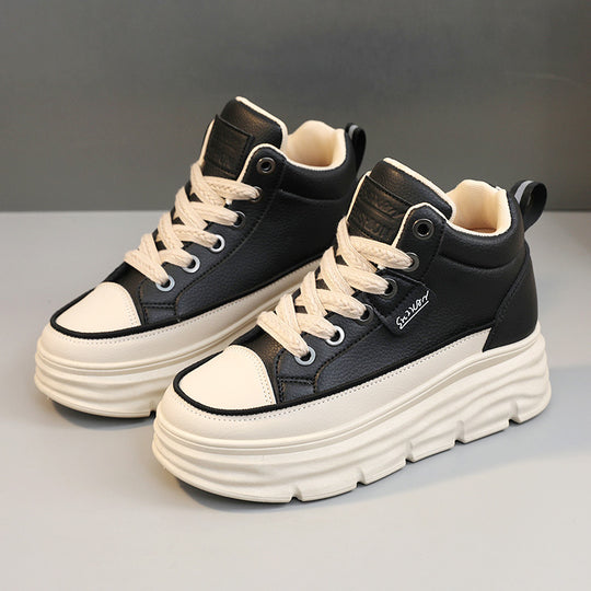 Damen sportliche High-Top Sneakers mit dämpfendem Sohlenprofil R&B