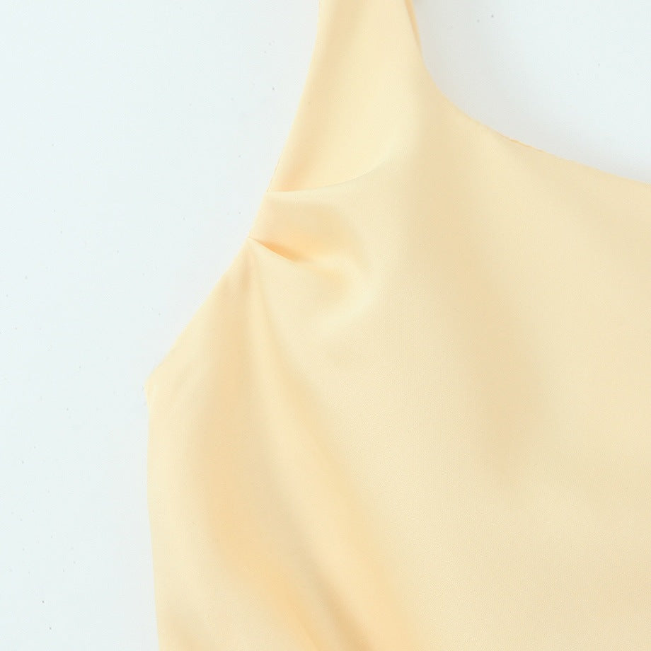 Damen Maxikleid mit elegantem Quadrat-Ausschnitt und raffinierten Drapierungen R&B