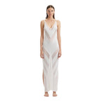 Damen elegantes Strandkleid mit raffinierten Häkelpartien R&B