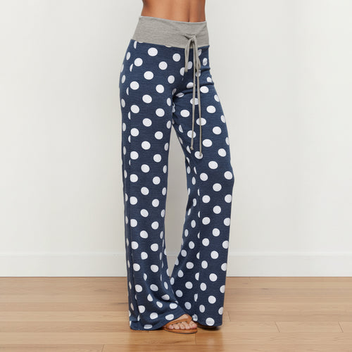 Damen Freizeithose mit weitem Schnitt und farbenfrohem Polka Dot Design R&B