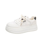 Damen Modische Sneakers mit elastischen Schnürsenkeln und dämpfender Sohle