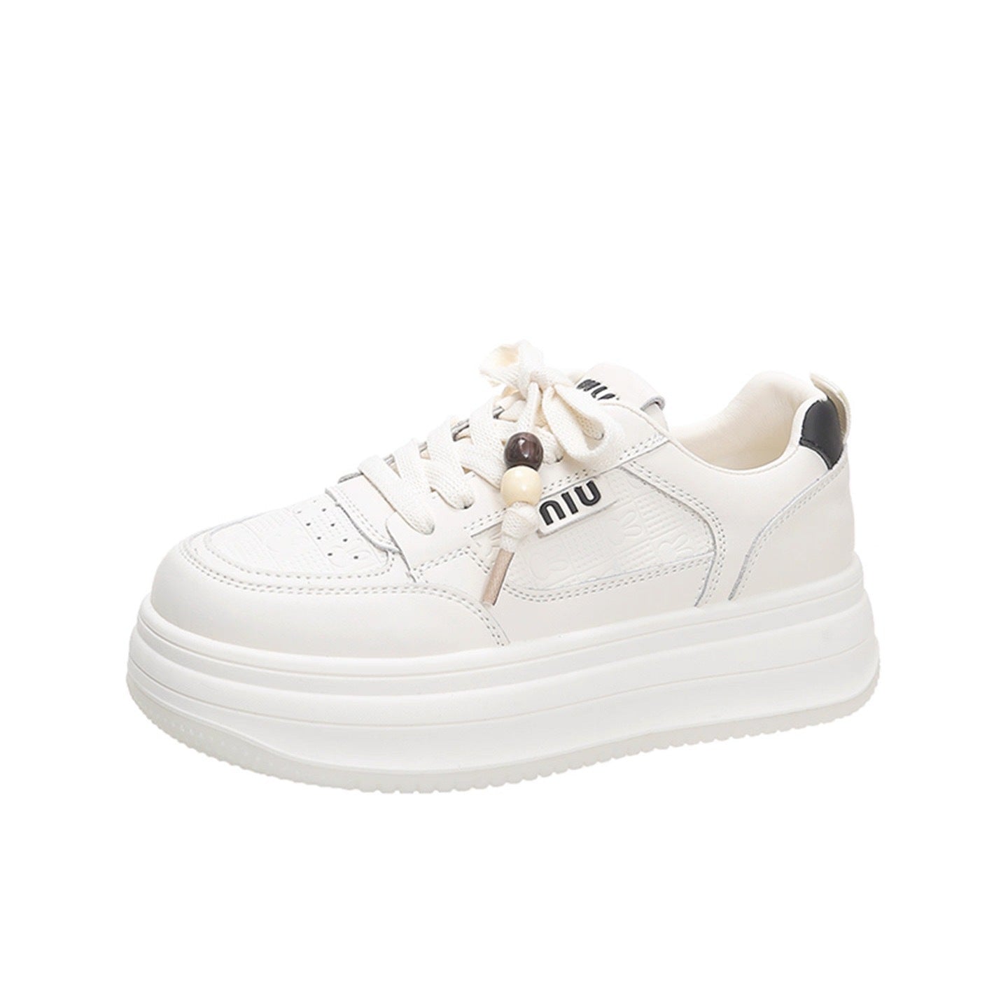 Damen Modische Sneakers mit elastischen Schnürsenkeln und dämpfender Sohle