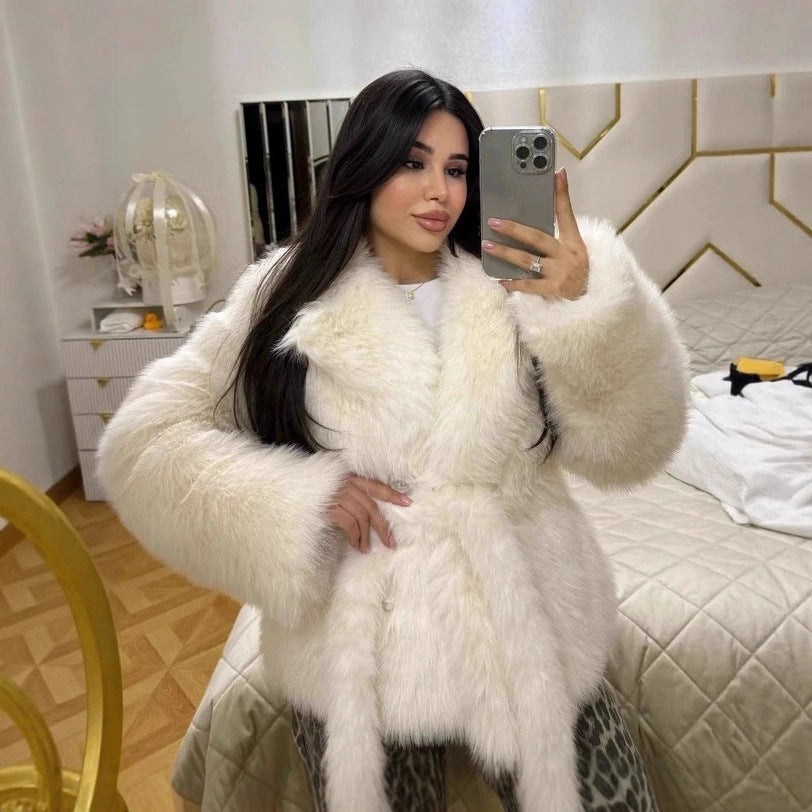 Damen Eleganter Trend-Faux-Fur-Bolero