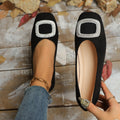 Damen elegante Ballerinas mit schimmerndem Schmuckdetail R&B