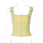 Damen Tailliertes Top mit Knopfdetail R&B