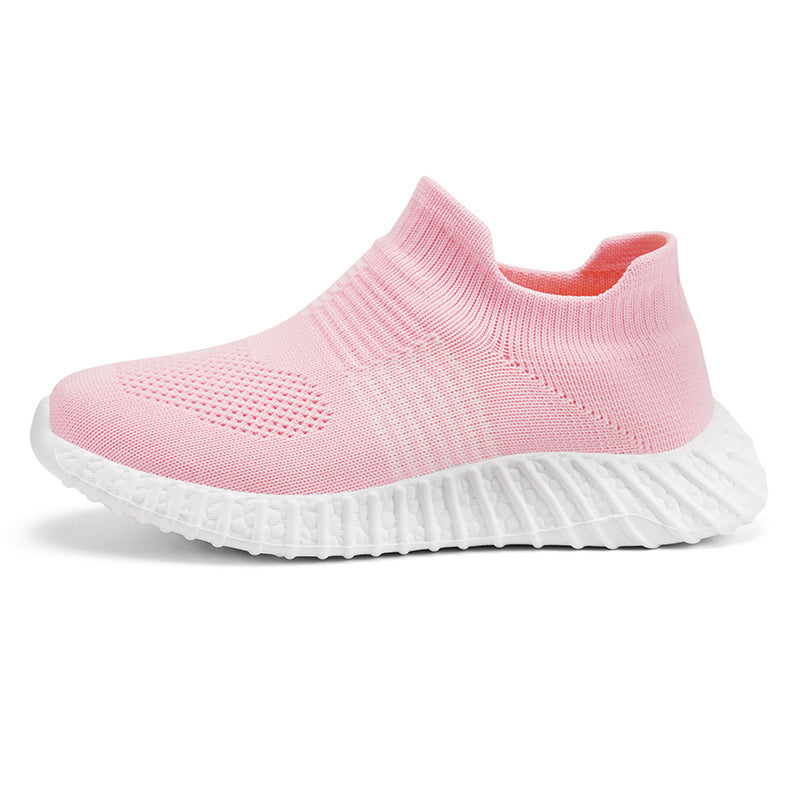 Damen Sportliche Strick-Sneaker mit elastischem Abschluss R&B