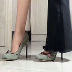 Damen elegante und raffinierte Stiletto-Pumps mit Schleifendetail R&B