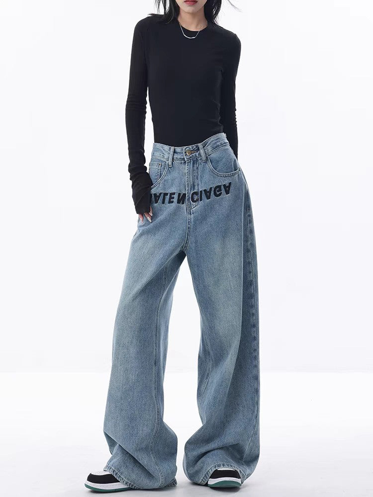 Damen Weite Jeanshose R&B