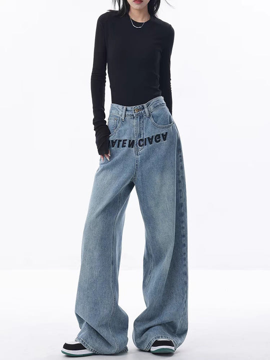 Damen Weite Jeanshose R&B