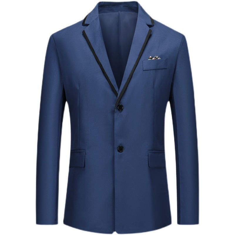 Herren eleganter smoking blazer mit kontrastierenden Details und praktischen Taschen R&B