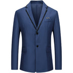 Herren eleganter smoking blazer mit kontrastierenden Details und praktischen Taschen
