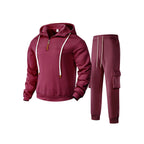 Herren sportlicher Jogginganzug mit modernem Reißverschluss und praktischen Taschen R&B