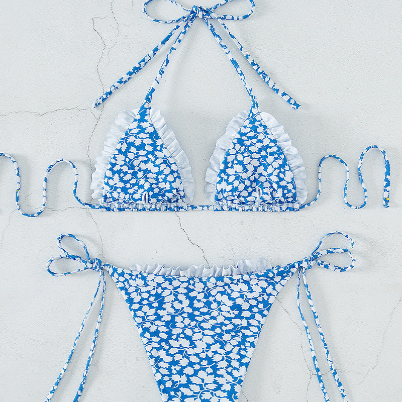 Damen Triangel-Bikini set mit floralen Mustern R&B
