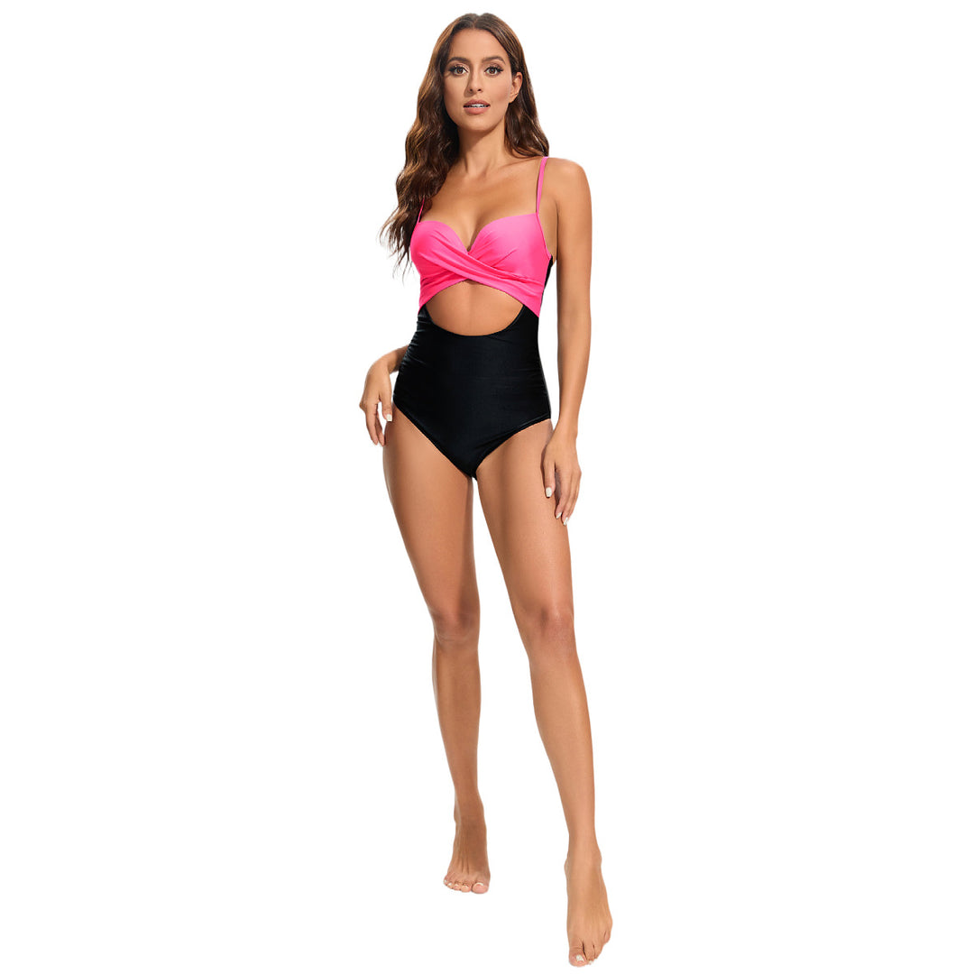 Damen Modischer Einteiler Badeanzug mit Cut-Out-Details R&B