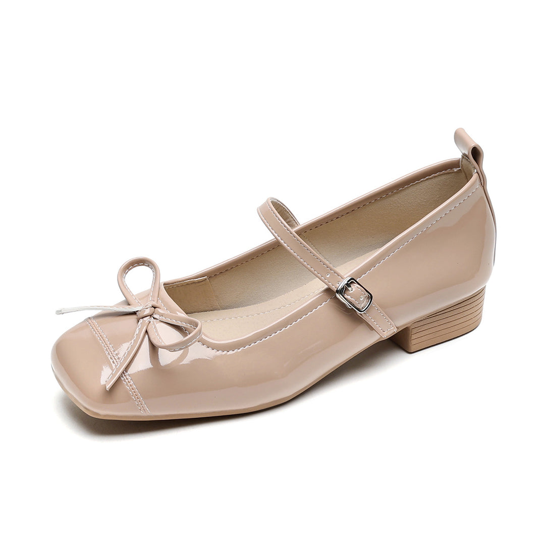 Damen Ballerinas mit eleganter Schleife und komfortablem Riemen R&B