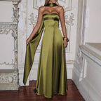 Damen Elegantes und schickes Langarm Abendkleid
