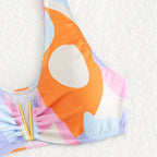 Damen Bikini-Set mit verspieltem Schnitt und hohem Taillendesign R&B