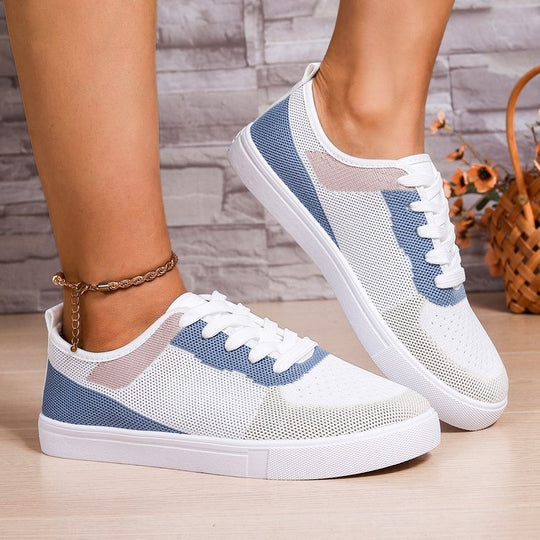 Damen atmungsaktive Sneakers mit elastischer Netzstruktur R&B