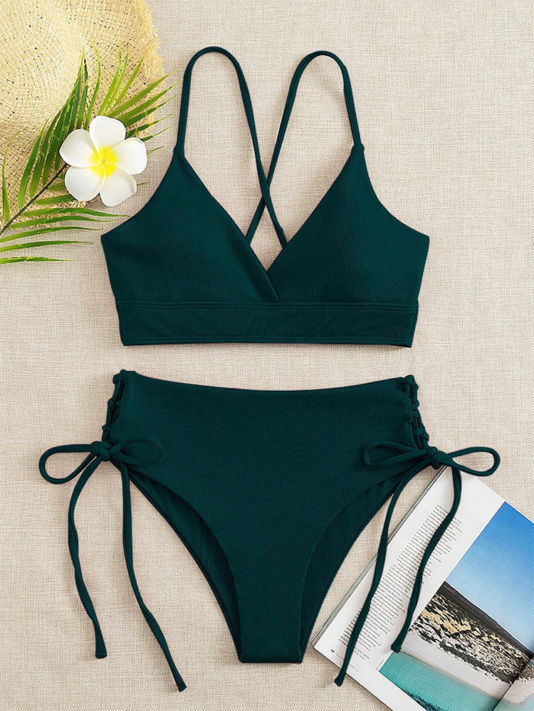 Damen Bikini-Set mit verstellbaren Trägern und raffinierten Schnürdetails R&B