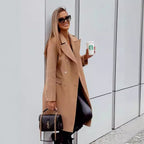 Damen Modischer Doppelreihen-Mantel mit strukturiertem GewR&Be R&B