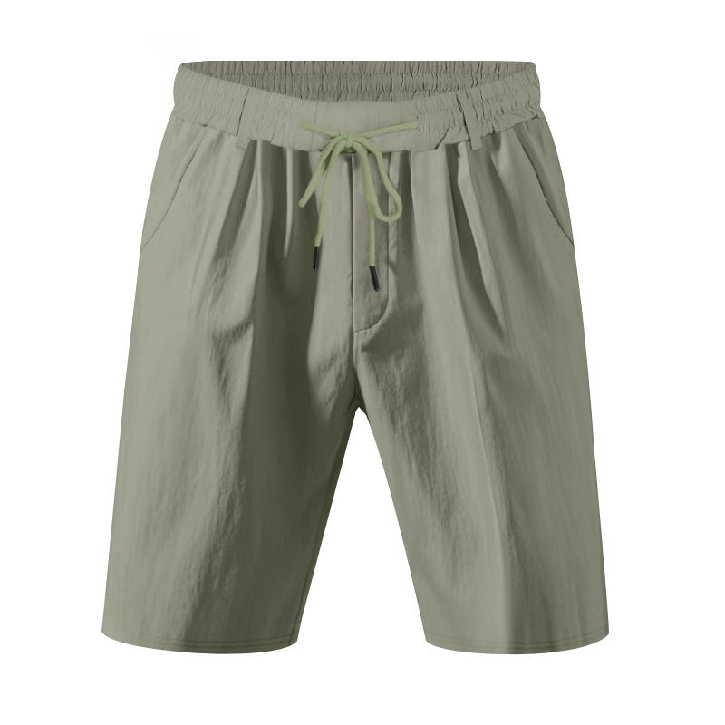 Herren nan knielange leichte Funktionsshorts mit Elastikbund, Kordelzug und tiefen Eingrifftaschen R&B