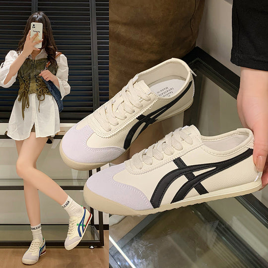 Damen Sportliche Sneakers im Retro-Design mit kontrastierenden Farbakzenten R&B
