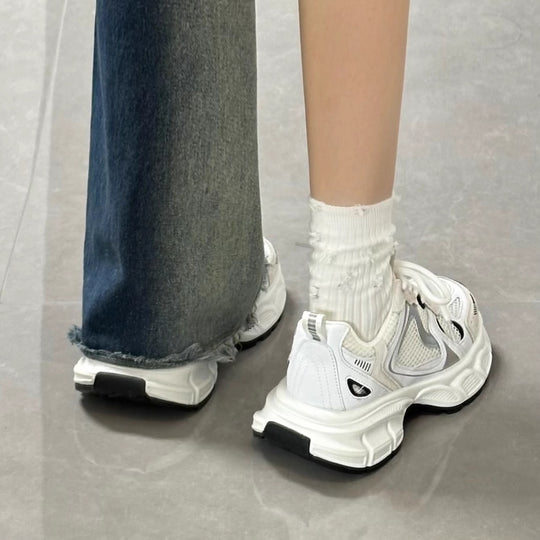 Damen Sportliche Sneakers mit atmungsaktiver Mesh-Oberfläche und dämpfender Sohle R&B