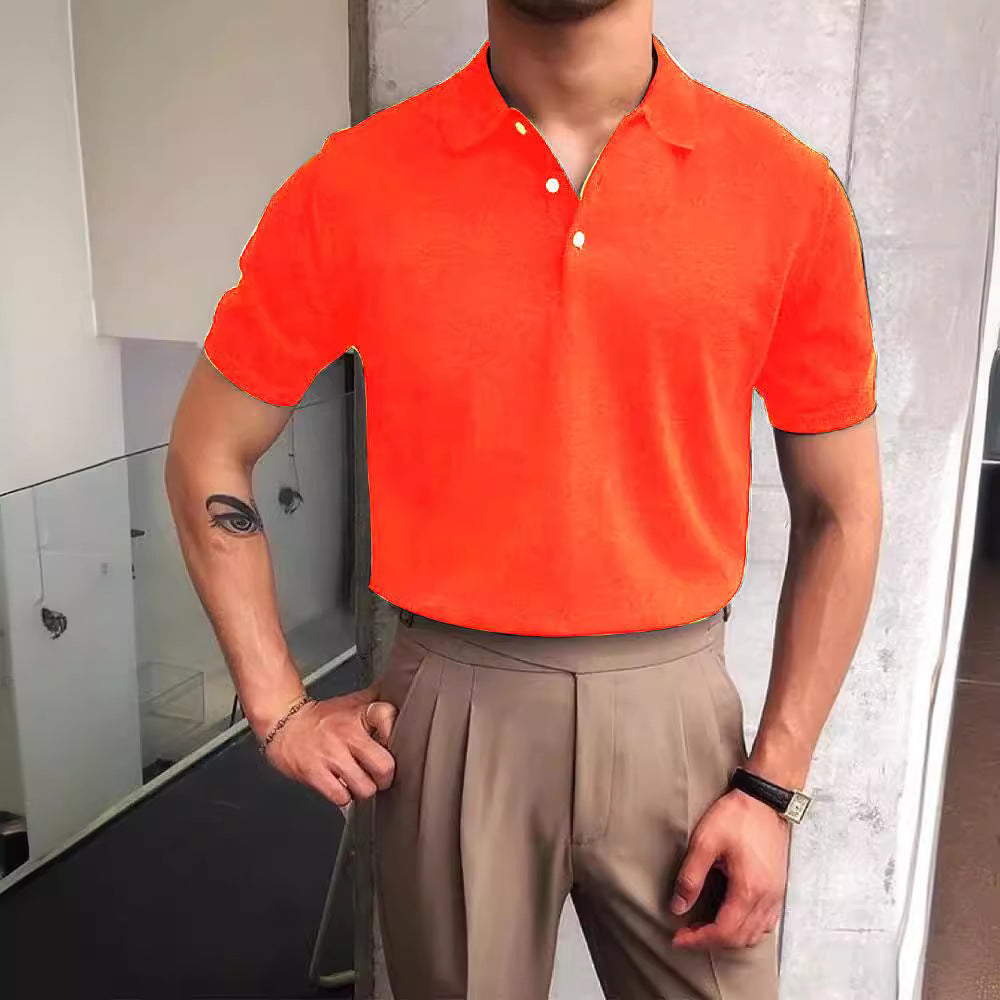 Herren nan Premium-Feinstrick-Poloshirt mit offenem Hemdkragen und dezenter Knopfleiste R&B