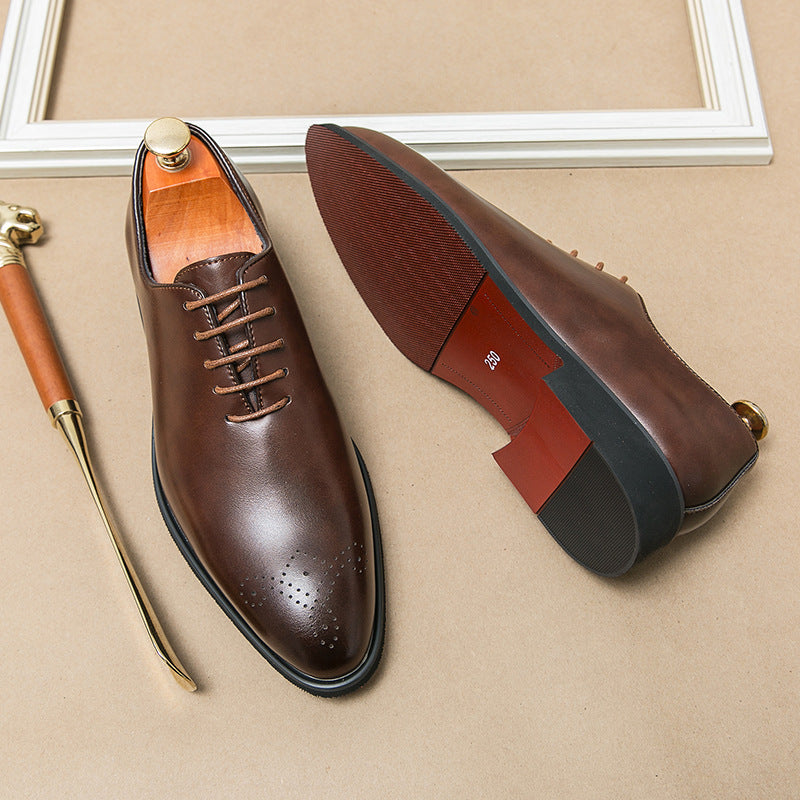 Herren elegante Schnürschuhe aus hochwertigem Leder mit modischem Design R&B