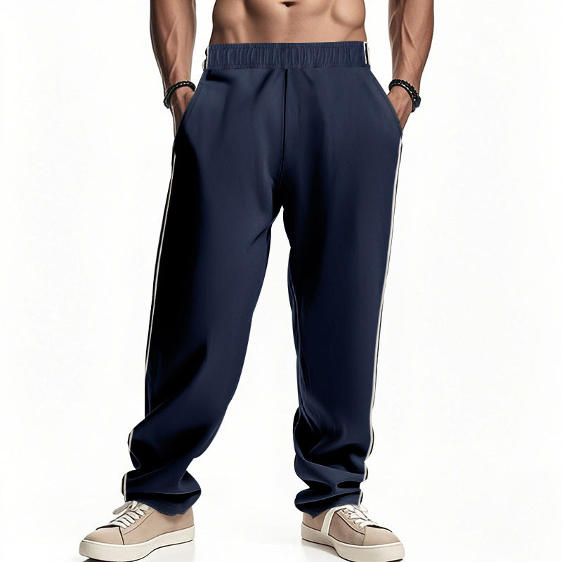 Herren Sportliche Freizeithose mit seitlichen Streifen und elastischem Bund R&B