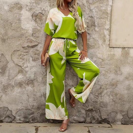 Damen Loose Fit Blumen Set R&B
