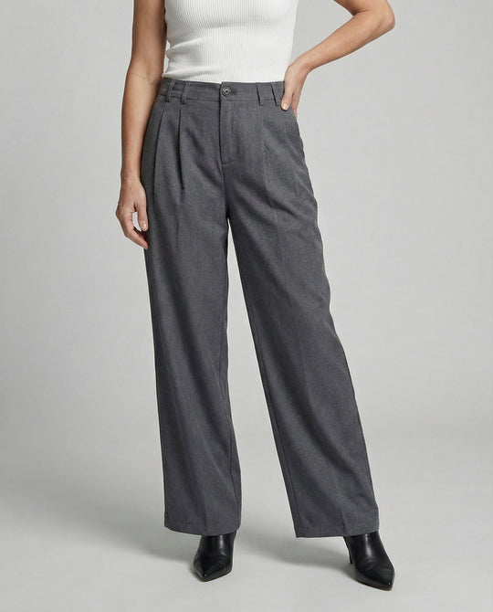 Freizeitkleidung Damen Bundfaltenhose Weit
