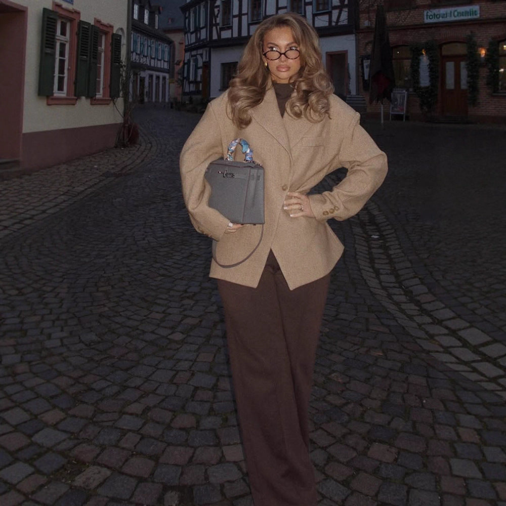 Damen Oversize Blazer mit strukturiertem Stoff R&B
