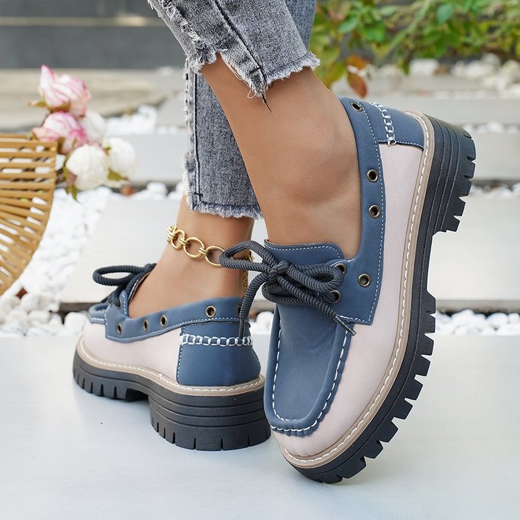 Damen Bequeme Boots mit trendigem Schnürdesign und robustem Profil R&B