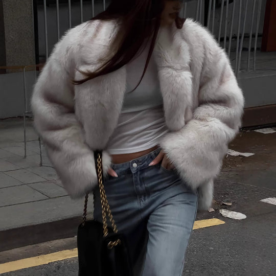 Damen Plüschjacke R&B