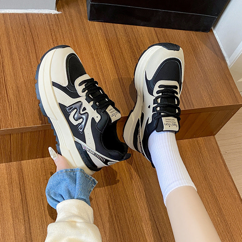 Damen Sportliche Sneakers mit mehrschichtigem Design und dämpfender Laufsohle R&B