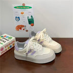 Damen Sportliche Sneaker mit trendigem Plateau und atmungsaktiver Obermaterialstruktur R&B