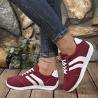 Damen Sportliche Freizeitsneaker mit praktischem Schnürverschluss R&B