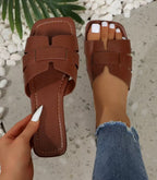 Damen Komfortable Slidesandalen mit modischem Riemen-Design R&B
