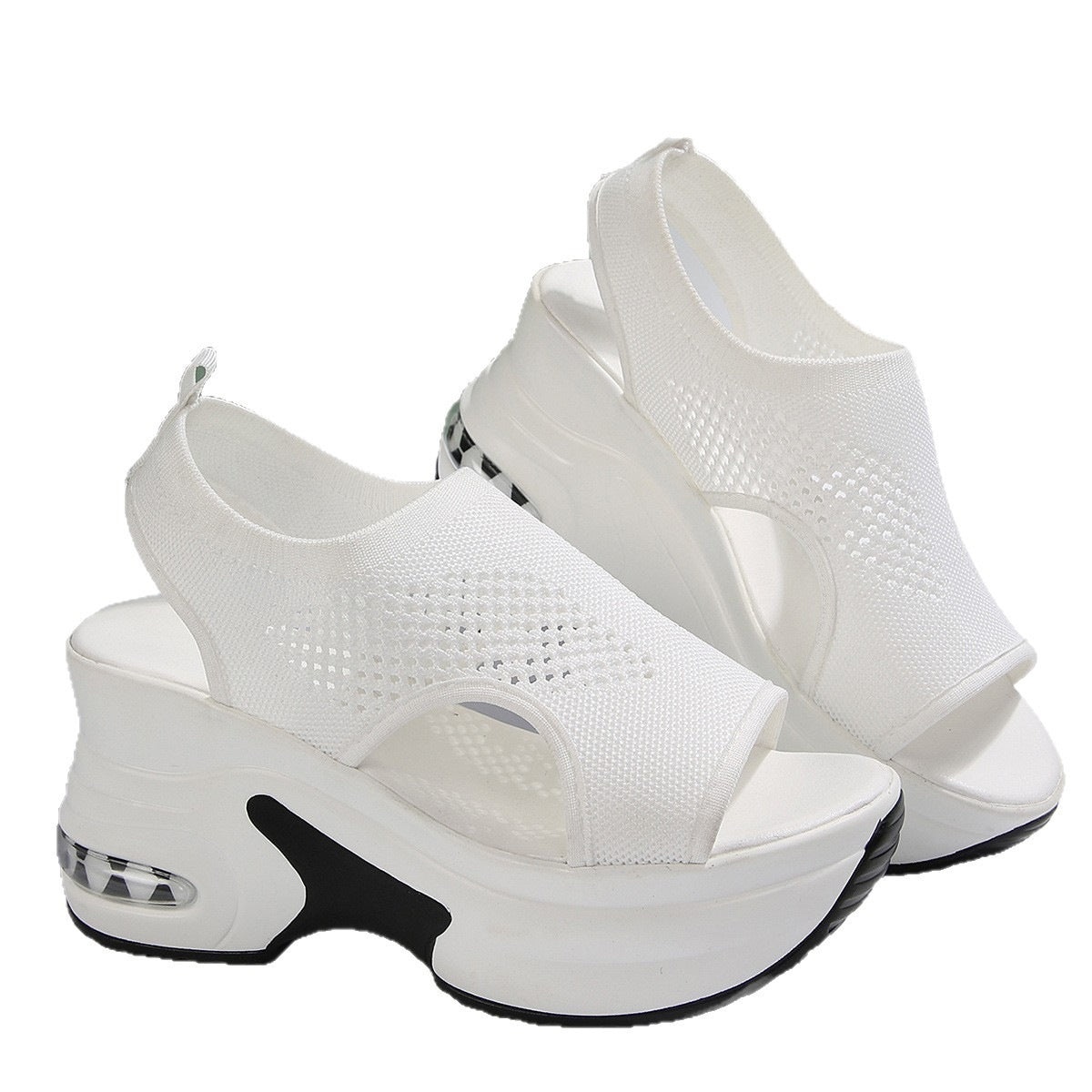 Damen Wedge-Sandalen mit atmungsaktiver Textil-Oberfläche und stoßdämpfender Sohle