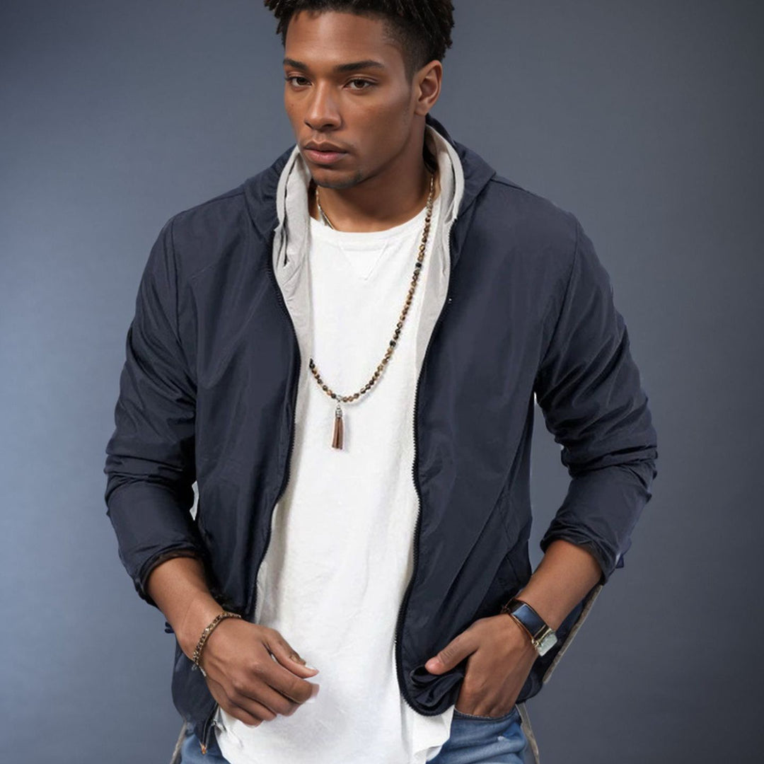Herren winddichte Übergangsjacke mit praktischen Taschen R&B