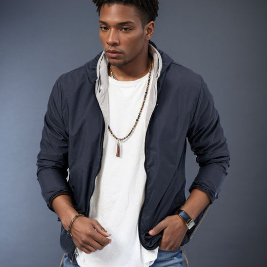 Herren winddichte Übergangsjacke mit praktischen Taschen R&B