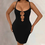 Damen figurbetontes Abendkleid mit Herz-Ausschnitt und verstellbaren Trägern R&B