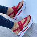 Damen modische Wedge-Sandalen mit ergonomischem Riemendesign und rutschfester Sohle R&B