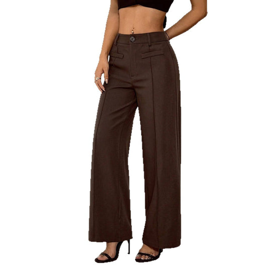 Damen Elegante weite Stoffhose R&B