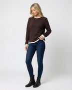 Damen Samtshirt Lockerer Fit Doppelseitig Verdickt Langarm Oberteil