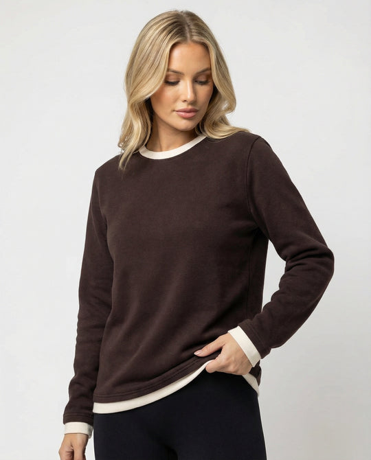 Damen Samtshirt Lockerer Fit Doppelseitig Verdickt Langarm Oberteil