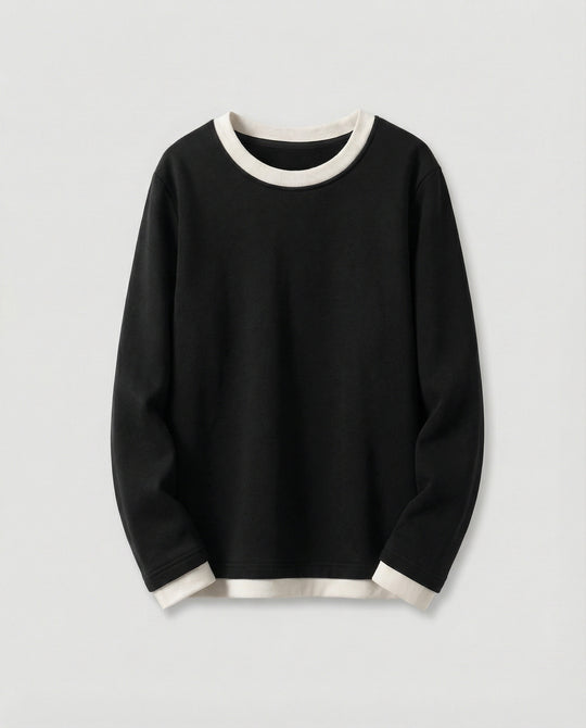 Damen Samtshirt Lockerer Fit Doppelseitig Verdickt Langarm Oberteil