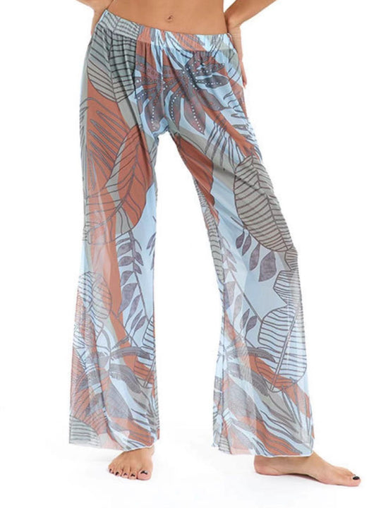Damen Elegante Strandhose mit floralem Muster R&B