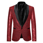 Herren eleganter Pailletten Blazer im modernen Schnitt R&B